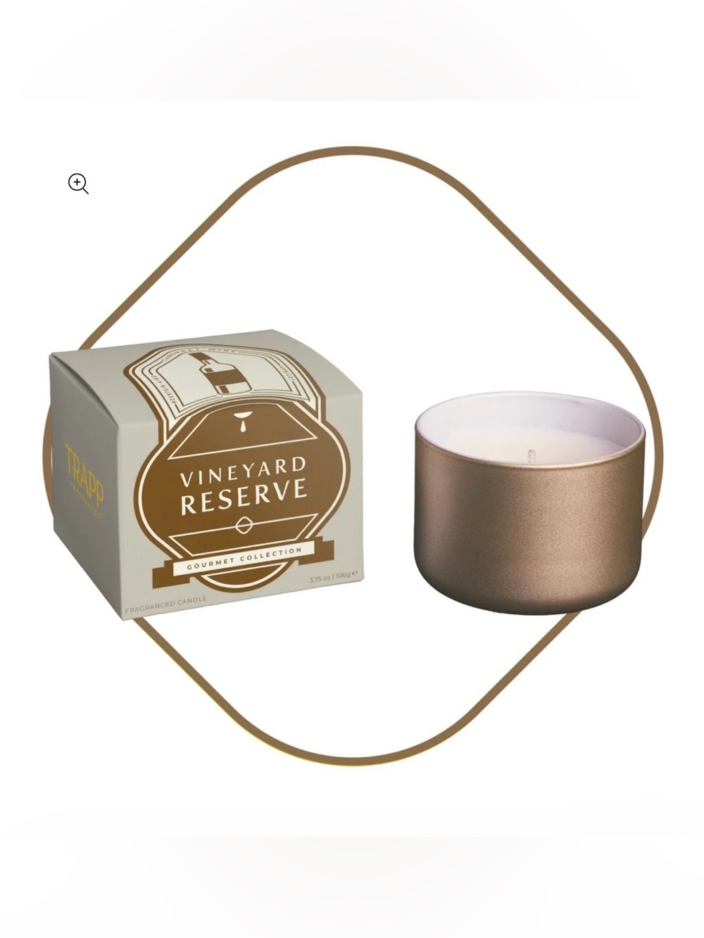 Gourmet Collection Cabernet Wine Scented Candle - Champagne Bronze 3.75 oz